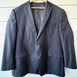 Lauren Ralph Lauren Navy Pinstripe Suit Jacket | Men’s 52L | Wool